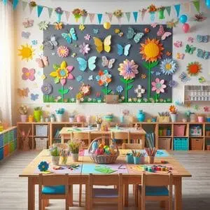 Decorar clase en primavera