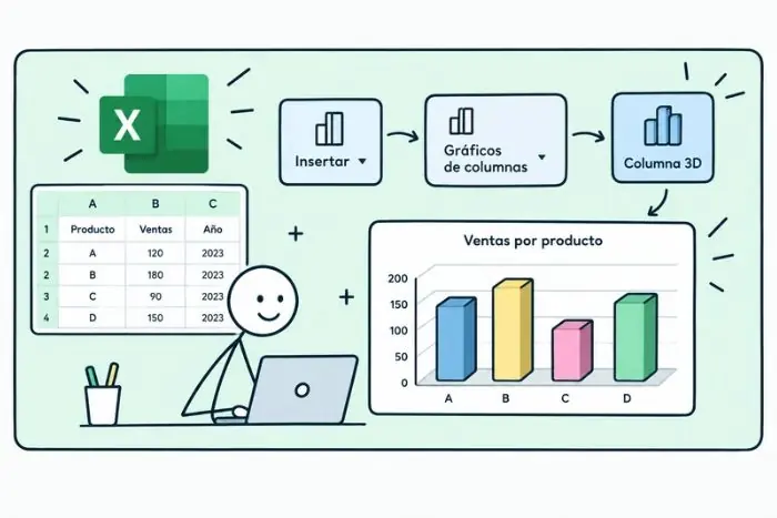 graficos en 3d con excel